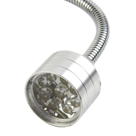 Lampe LED Barbecue avec Base Aimantée Tête Inclinable 360 Degrés Col Flexible 9 LEDs Blanches Pour Grill Camping Extérieur