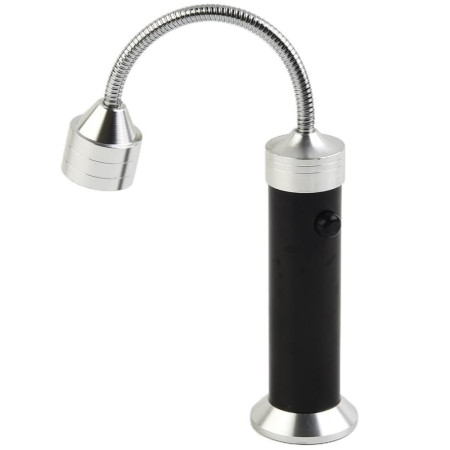Lampe LED Barbecue avec Base Aimantée Tête Inclinable 360 Degrés Col Flexible 9 LEDs Blanches Pour Grill Camping Extérieur