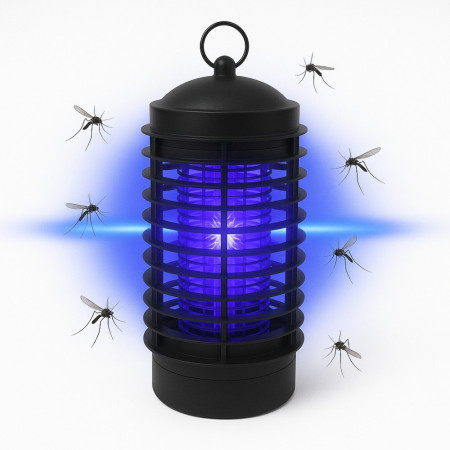 Lampe Anti Moustique 2 LED UV Électrique et Silencieuse pour Intérieur avec Rayon d'Action 40 m²