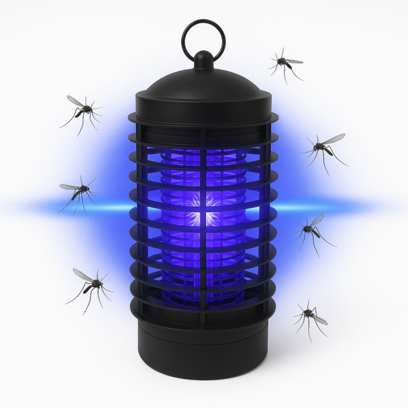 Lampe Anti Moustique 2 LED UV Électrique et Silencieuse pour Intérieur avec Rayon d'Action 40 m²