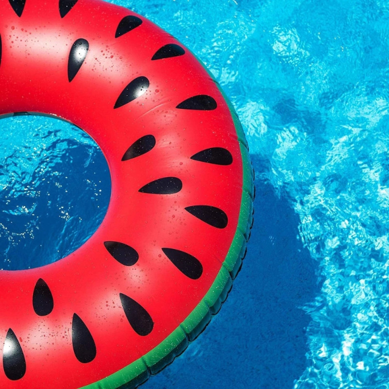 Bouée Gonflable Géante Forme Pastèque 80 cm Mulitcolore pour Enfants et Adultes Piscine ou Plage