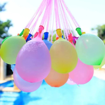 Lot de 111 Bombes à Eau avec Adaptateur de Robinet Remplissage Rapide Auto Fermeture pour Enfants