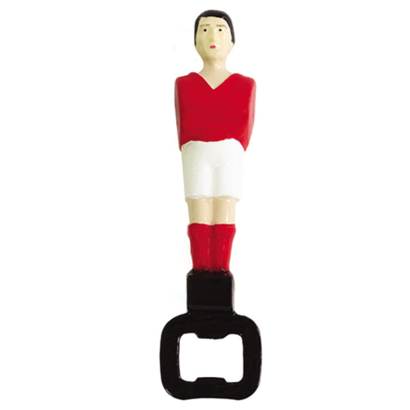 Décapsuleur Joueur de Babyfoot Couleur Rouge ou Bleu Modèle Compact et Original Accessoire Apéro Fun et Design