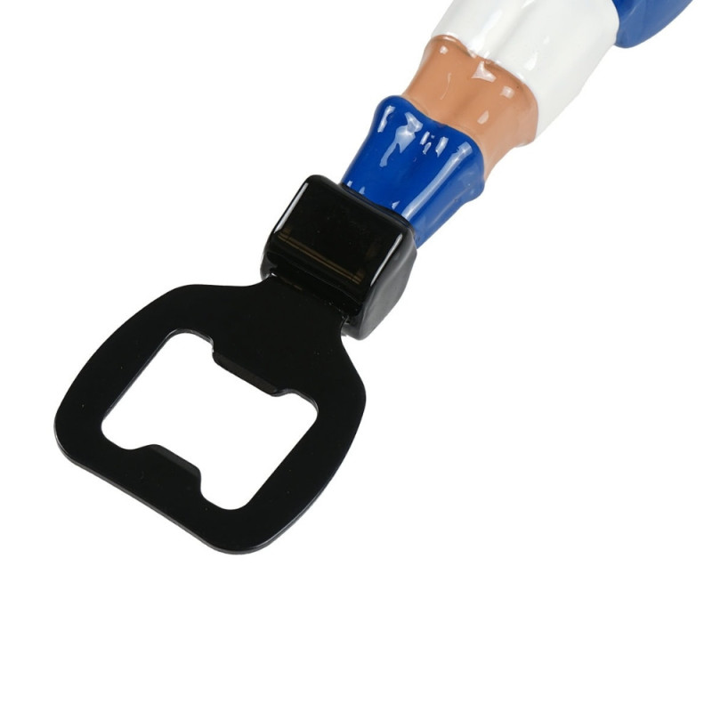 Décapsuleur Joueur de Babyfoot Couleur Rouge ou Bleu Modèle Compact et Original Accessoire Apéro Fun et Design