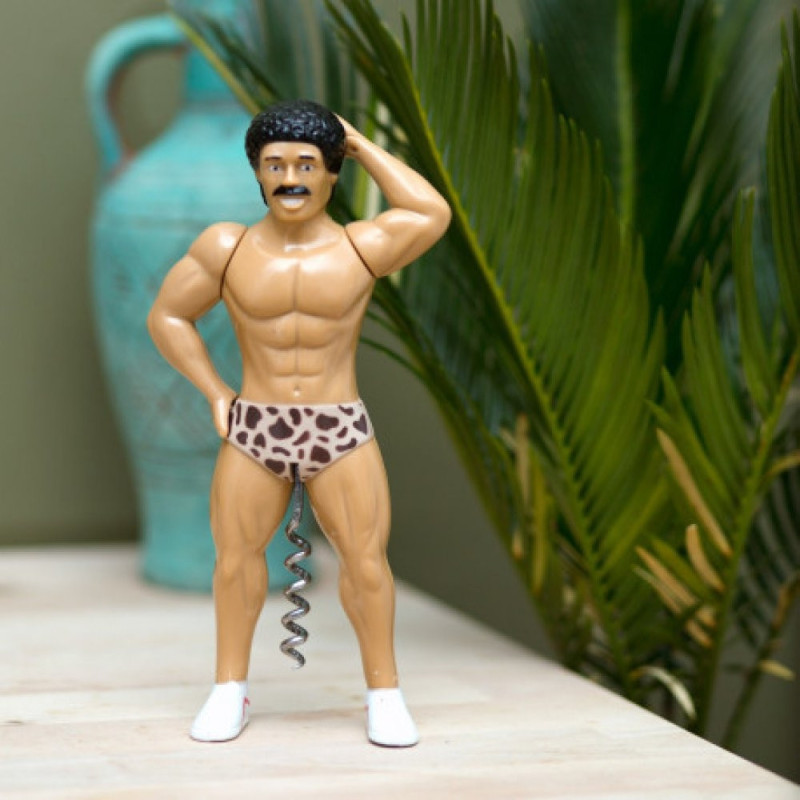 Tire-Bouchon Homme Muscleman Moustache 20cm Modèle Insolite et Original Accessoire Apéro Fun et Design
