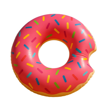 Bouée Gonflable Géante Forme Donut 105 cm Mulitcolore pour Enfants et Adultes Piscine ou Plage