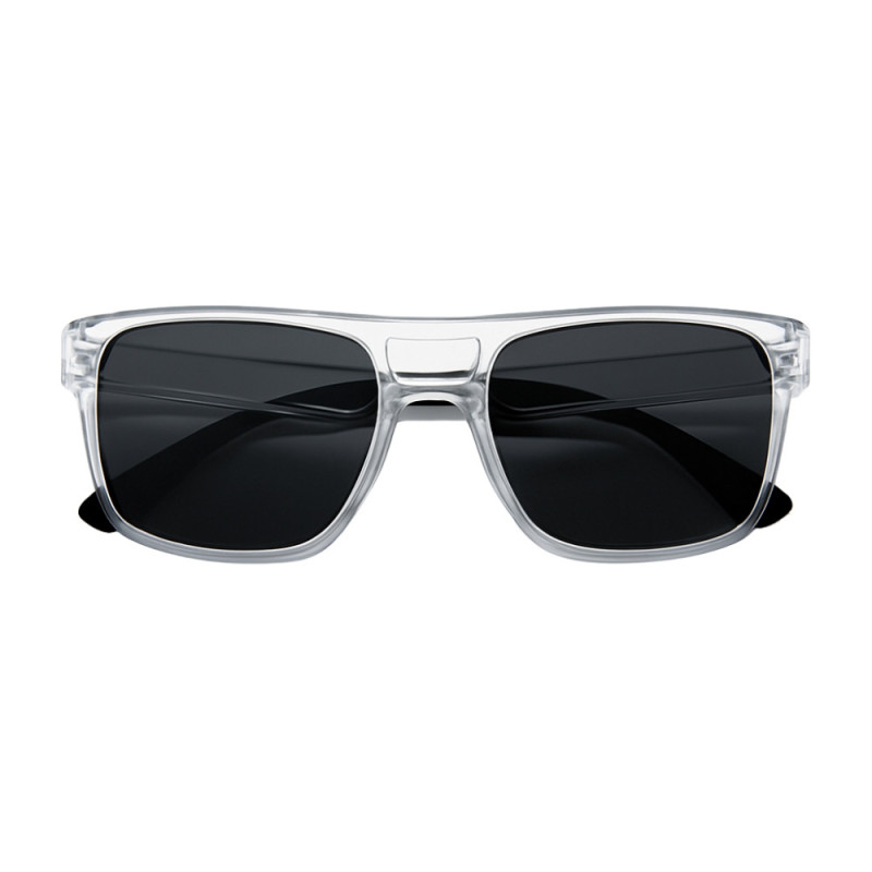 Lunettes de Soleil Homme Rectangle Double Pont Transparente Marque Sebastien Loeb Racing Protection Indice 3 Moderne et Confort