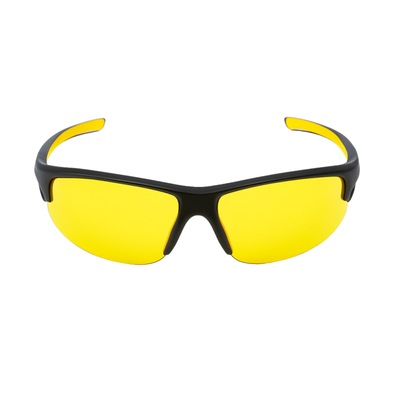 Lunettes de Soleil Sport Rectangle à Verres Teintés Jaunes Marque Juyar avec Branches Ajustés