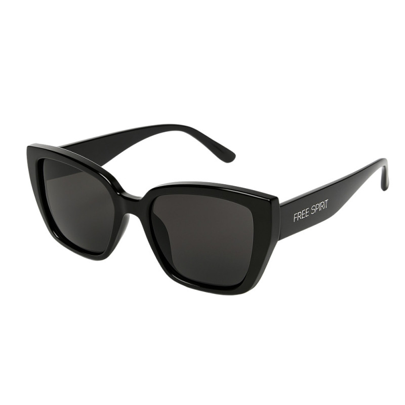 Lunettes de Soleil Femme Butterfly Noire Marque Free Spirit Protection Indice 3 Deisgn et Tendance