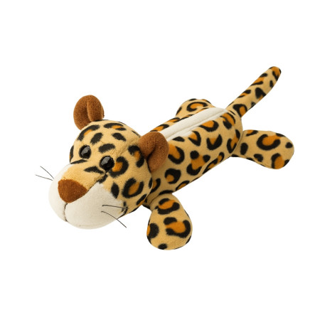 Trousse Panthère en Peluche 25 cm Fermeture Zippée Souple Idéale École Enfant ou Bureau