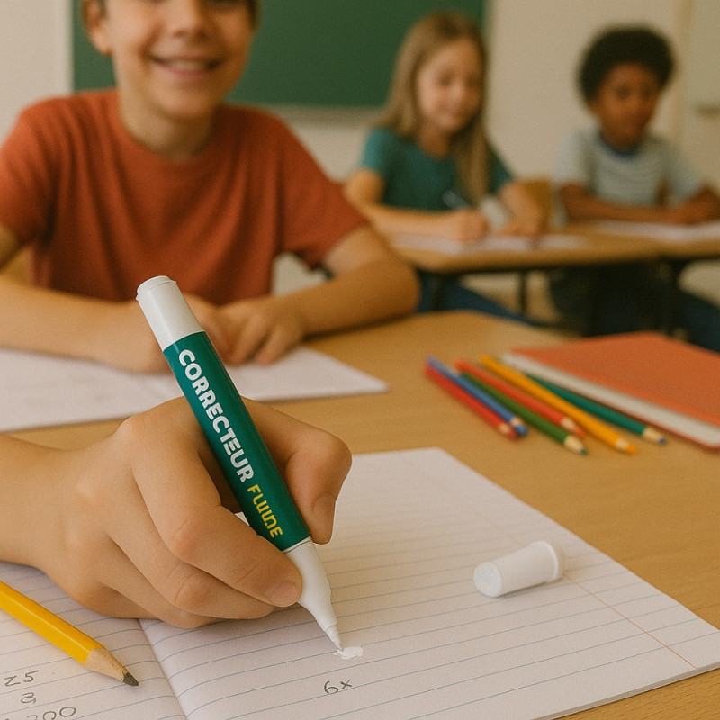 Pack de 2 Mini Correcteurs Fluides Séchage Rapide Blanc Format Compact pour Bureau ou École