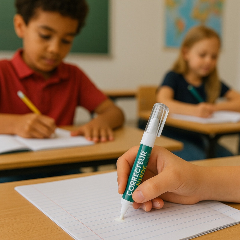 Pack de 2 Mini Correcteurs Fluides Séchage Rapide Blanc Format Compact pour Bureau ou École