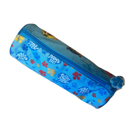 Trousse Enfant Pat' Patrouille Forme Cylindre 23cm Grande Capacité Bleu Idéale pour l'École et le Bureau