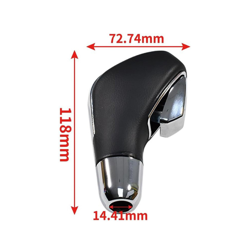Pommeau de levier de vitesse automatique Renault Laguna 3 / Mégane 3 – Chrome & Noir – OEM 8200574279