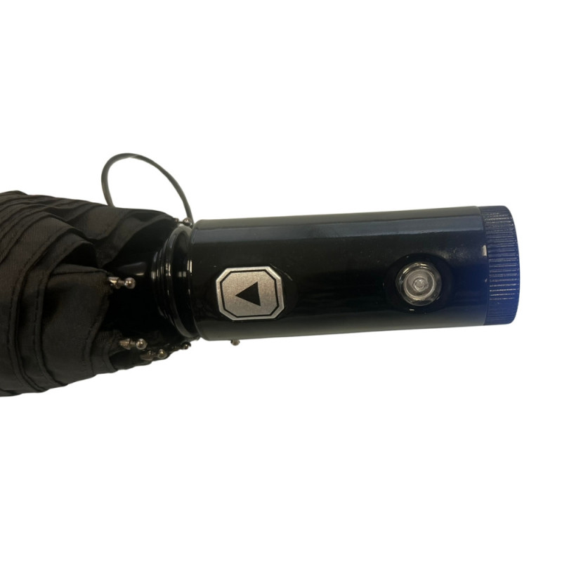 Parapluie Cristaflor Automatique Pliable 32 cm Résistant au Vent Fibre de Verre Tissu Déperlant avec Poignée Lumière