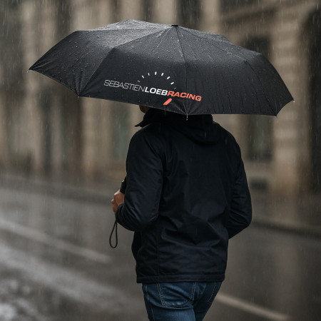 Parapluie Sebastien Loeb Racing Automatique Pliant 32 cm Résistant au Vent Tissu Déperlant Manche Ergonomique