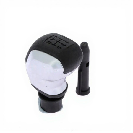 Pommeau de levier de vitesse chrome & noir avec manchon intégré – Peugeot, Citroën, DS