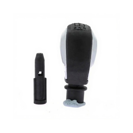 Pommeau de levier de vitesse chrome & noir avec manchon intégré – Peugeot, Citroën, DS