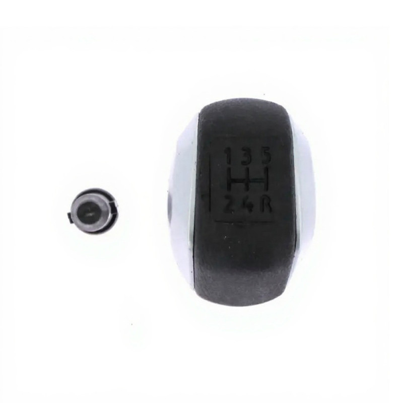 Pommeau de levier de vitesse chrome & noir avec manchon intégré – Peugeot, Citroën, DS