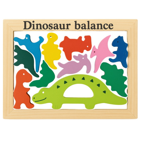 Jeu Équilibre Dinosaure à Balance en Bois 11 Pièces Coloré Jeu Éducatif Ludique pour Enfants
