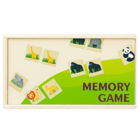 Jeu de Memory Animaux en Bois 20 Pièces Colorés pour Enfants Apprentissage Formes et Couleurs					