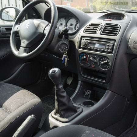 Kit soufflet + pommeau 5 vitesses chromé Peugeot & Citroën – OEM 2403X9 / 2403AP