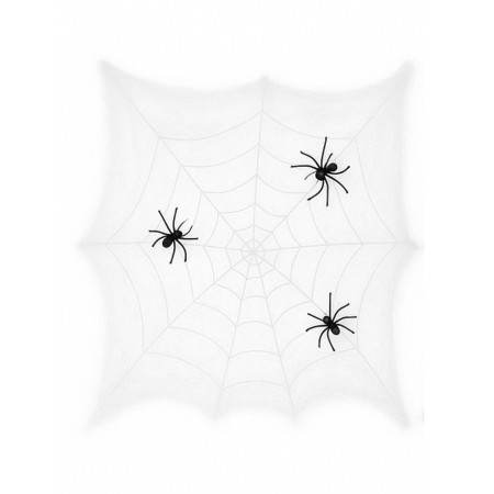 Toile d'Araignée Géante Réutilisable pour Décoration Intérieure Halloween Facile à Poser