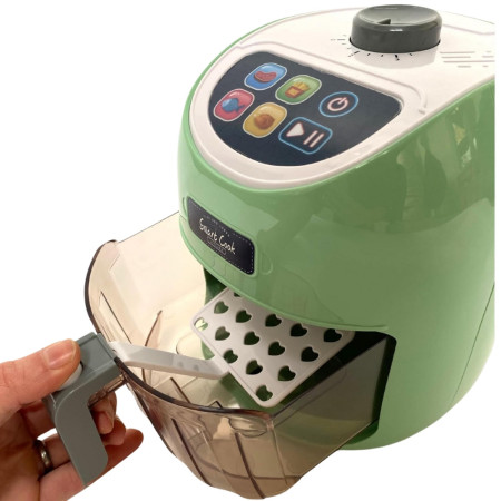 Jouet Air Fryer Sonore et Lumineux, 4 Boutons de Cuisson, Aliments qui Changent de Couleur, À Piles, Dès 3 Ans