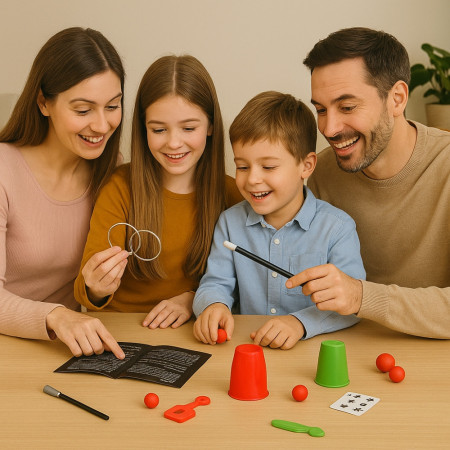 Coffret Magie Complet 150 Tours avec Accessoires du Magicien, Set d’Apprentissage avec Vidéos d’Instruction, Dès 6 Ans
