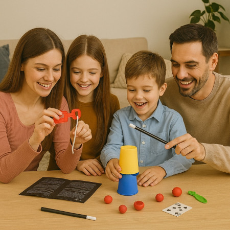 Coffret Magie Complet 150 Tours avec Accessoires du Magicien, Set d’Apprentissage avec Vidéos d’Instruction, Dès 6 Ans