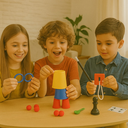 Coffret Magie Complet 150 Tours avec Accessoires du Magicien, Set d’Apprentissage avec Vidéos d’Instruction, Dès 6 Ans