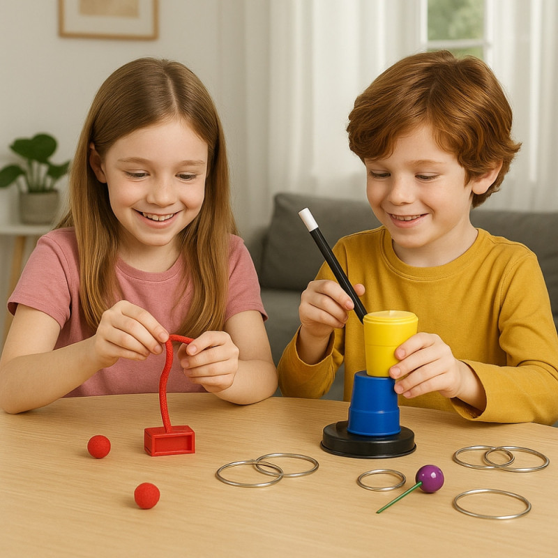 Coffret Magie Complet 150 Tours avec Accessoires du Magicien, Set d’Apprentissage avec Vidéos d’Instruction, Dès 6 Ans