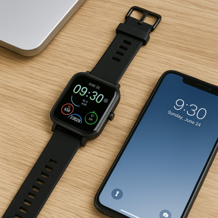 Montre Connectée Multifonctions Écran Tactile 46mm, Suivi Sommeil/Activité Physique, Notifications Smartphone
