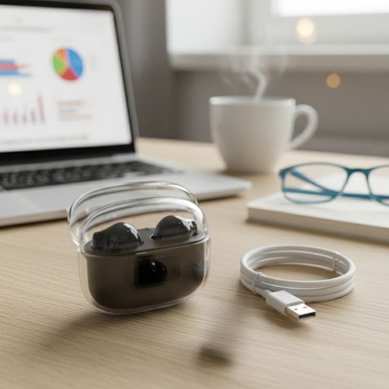 Mini Écouteurs Intra-Auriculaires Stéréo Sans Fil Bluetooth avec Contrôle Tactile et Micro Intégré iOS et Android