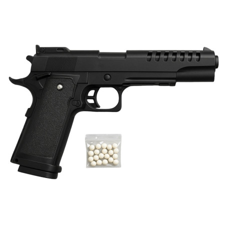 Pistolet à Billes 22cm avec Munitions – Réplique Ludique, Tir Coup par Coup, 20 Billes 6mm 0,20g Incluses