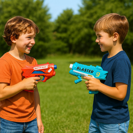 Pack de 2 Pistolets à Fléchettes Mousse avec Cibles et 20 Recharges – Jeu de Tir Amusant et Sûr pour Enfants et Famille