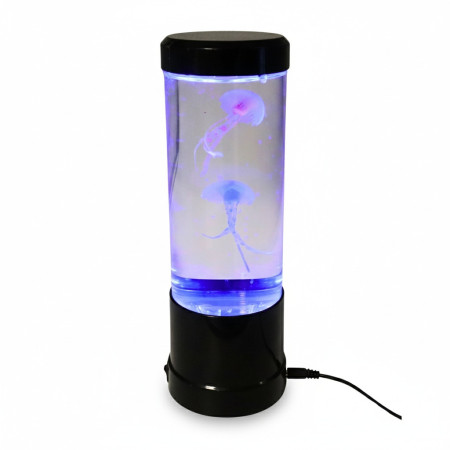 Lampe Aquarium Méduse LED – 2 Méduses Colorées, Changement Automatique, Double Alimentation,