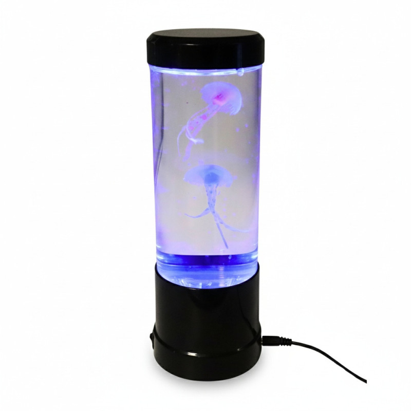 Lampe Aquarium Méduse LED – 2 Méduses Colorées, Changement Automatique, Double Alimentation,
