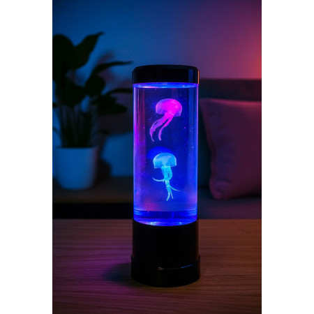 Lampe Aquarium Méduse LED – 2 Méduses Colorées, Changement Automatique, Double Alimentation,