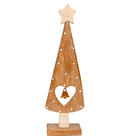 Pack de 4 Bougeoirs en Bois Noël 10cm – Décorations de Table Festives, Formes Aléatoires, Centre de Table Naturel