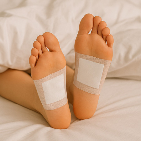 Lot de 10 Patchs Plantaires Détox à la Lavande et Bambou – Patchs Bien-Être à Appliquer la Nuit, Usage Sous les Pieds
