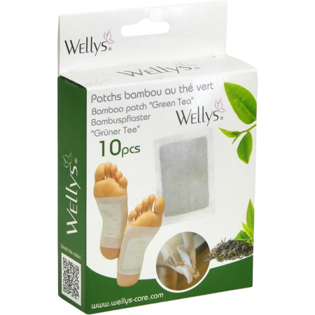 Lot de 10 Patchs Plantaires Détox à la Lavande et Bambou – Patchs Bien-Être à Appliquer la Nuit, Usage Sous les Pieds