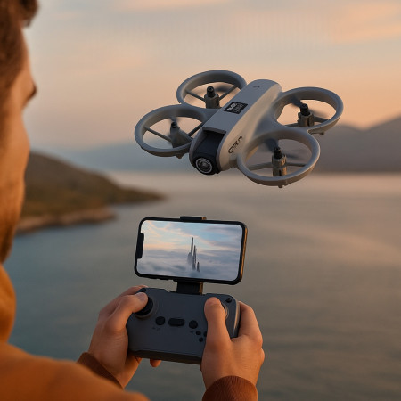 Mini Drone avec Caméra 1080P avec Télécommande et Application – Anti-Collisions, Maintien d’Altitude, Ultra Léger et Compact