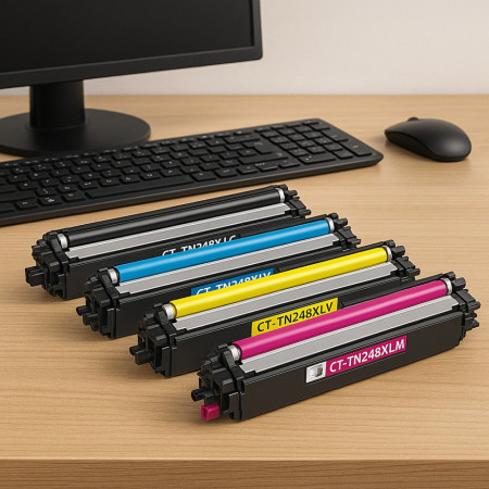 Pack de Toners Compatibles BROTHER TN248XL Imprimantes DCP L3515CDW à L3560CDW /HL L3215CW à L8240CDW/MFC L3740CDW à L8390CDW