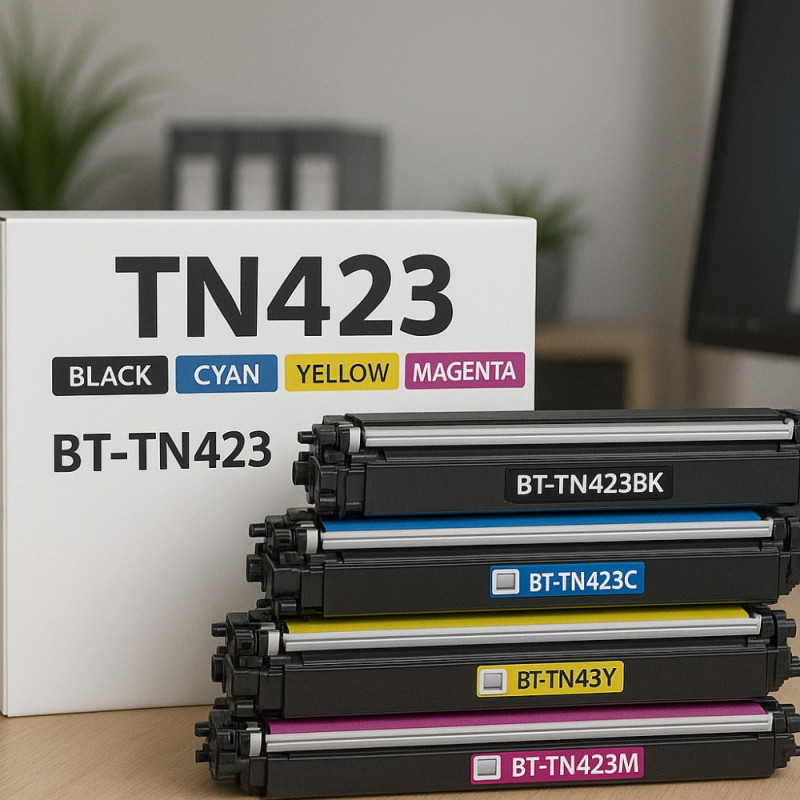 Pack de Cartouches de Toners Compatibles BROTHER TN423 Imprimantes DCP L8410CDW/HL L8260DW/HL L8360CDW/MFC L8690CDW/MFC L8900CDW