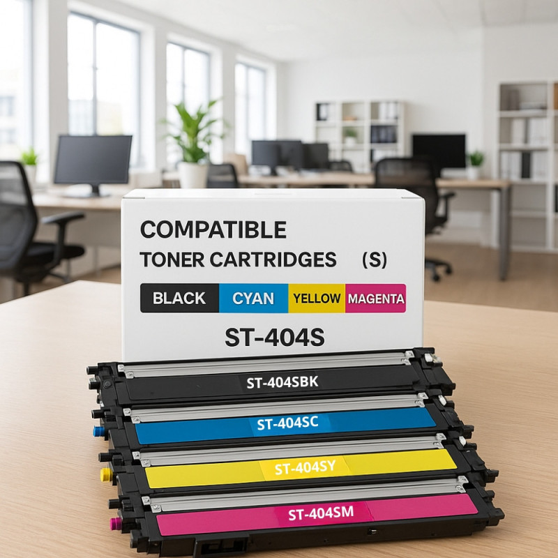 Pack de 4 Cartouches de Toners Compatibles SAMSUNG 404S pour Imprimantes Xpress C430, C430W, C480, C480FN, C480FW, C480W, C483W
