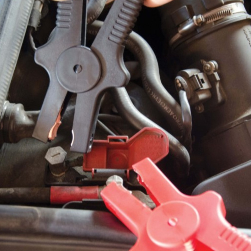 Câbles de Démarrage 500A 4.5Mètres – Pinces Renforcées, Section 38mm², Essence jusqu’à 7.0L 7000cc ou Diesel 4.0L 5000cc
