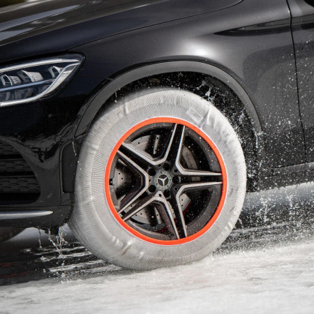 Paire de Chaussettes à Neige HUSKY Pneus Taille L – Adhérence Neige et Verglas, Compatibles ABS, Lavables à 30º