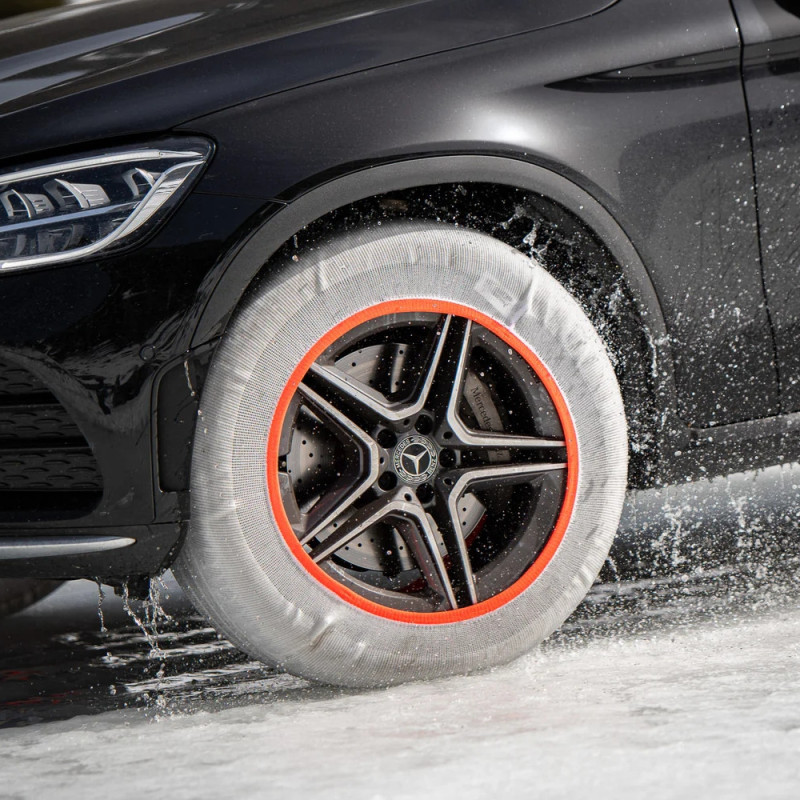 Paire de Chaussettes à Neige HUSKY Pneus Taille L – Adhérence Neige et Verglas, Compatibles ABS, Lavables à 30º