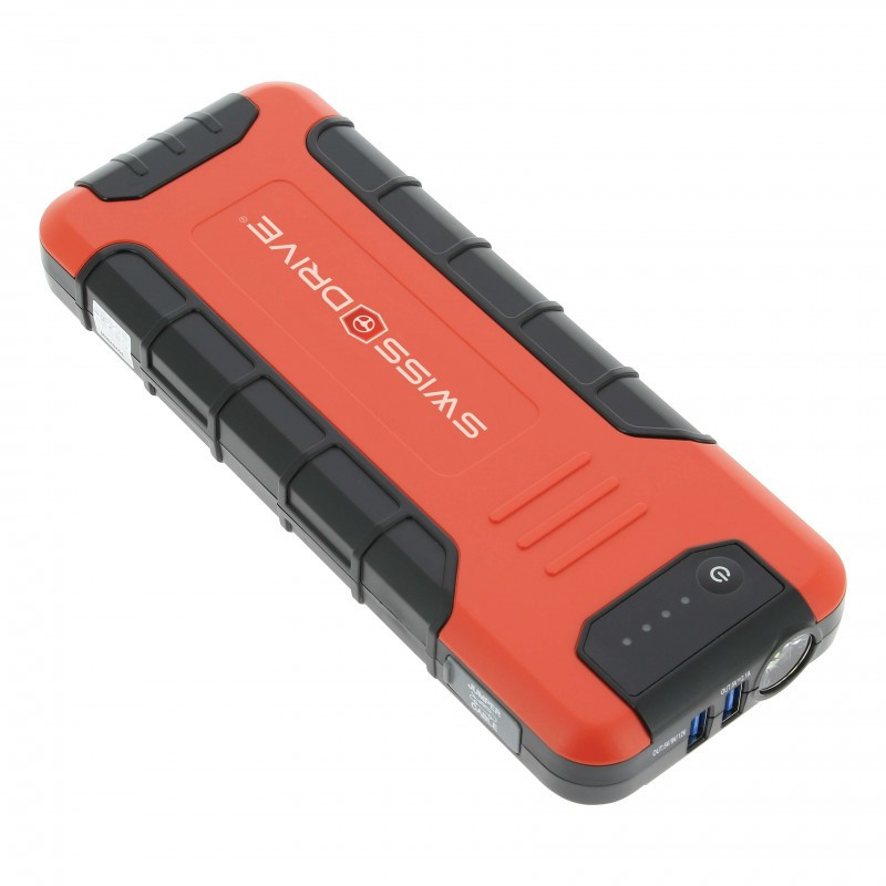 Booster de Démarrage Lithium SWISS DRIVE 18000mAh – 12V, 800A, Moteurs Essence 7L et Diesel 3.5L, Powerbank USB, Ports 12V & 19V